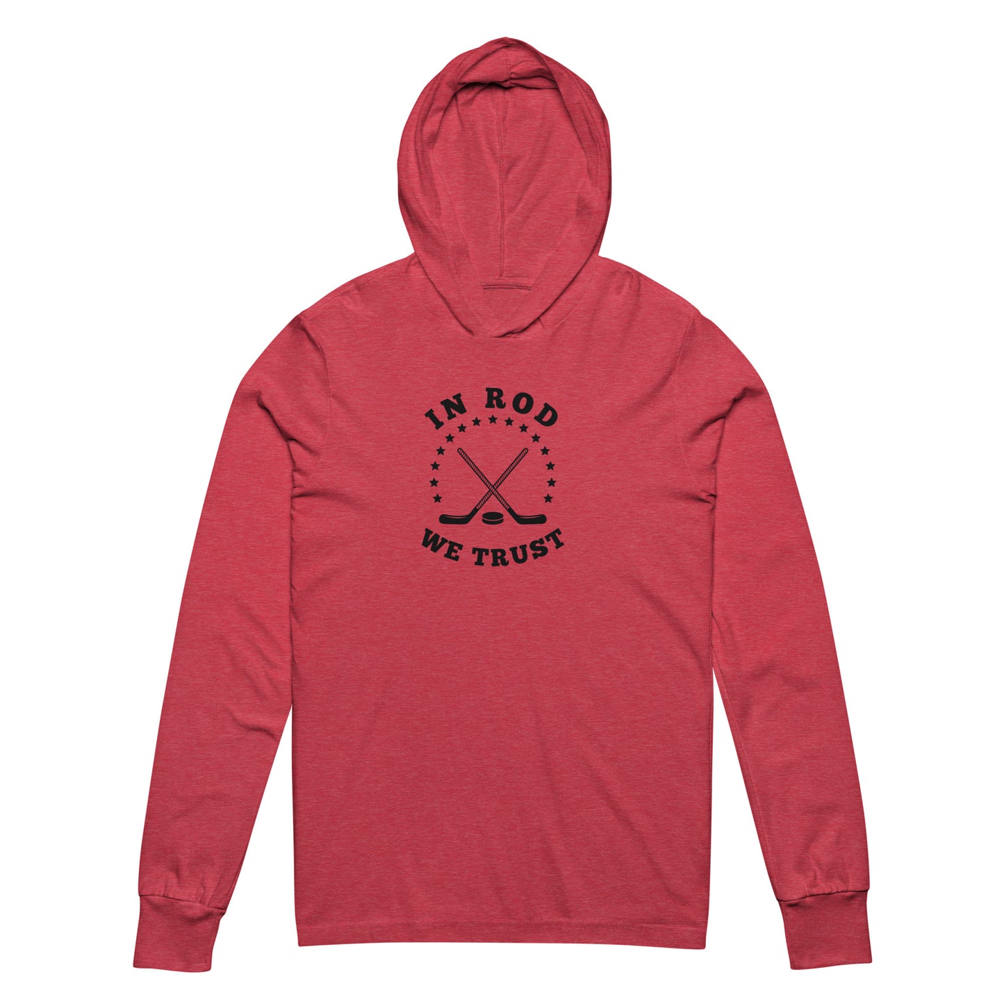 In Rod We Trust Hooded long-sleeve tee